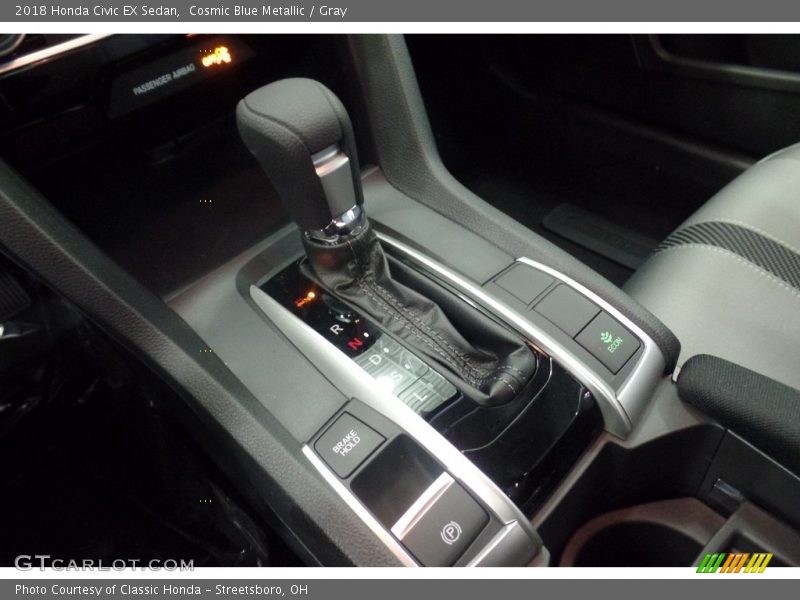 Cosmic Blue Metallic / Gray 2018 Honda Civic EX Sedan