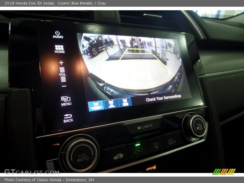 Cosmic Blue Metallic / Gray 2018 Honda Civic EX Sedan