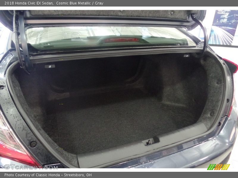 Cosmic Blue Metallic / Gray 2018 Honda Civic EX Sedan