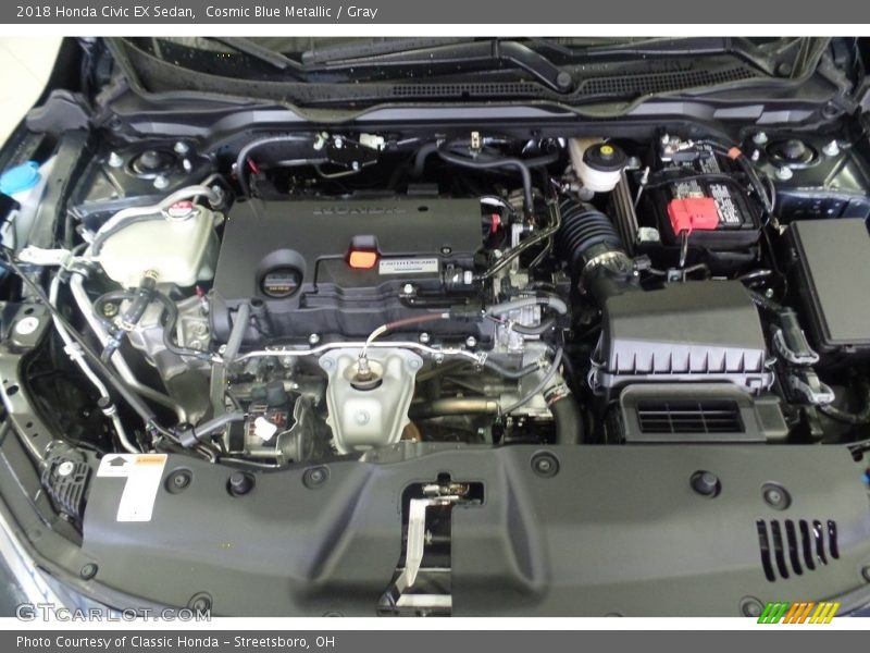 Cosmic Blue Metallic / Gray 2018 Honda Civic EX Sedan