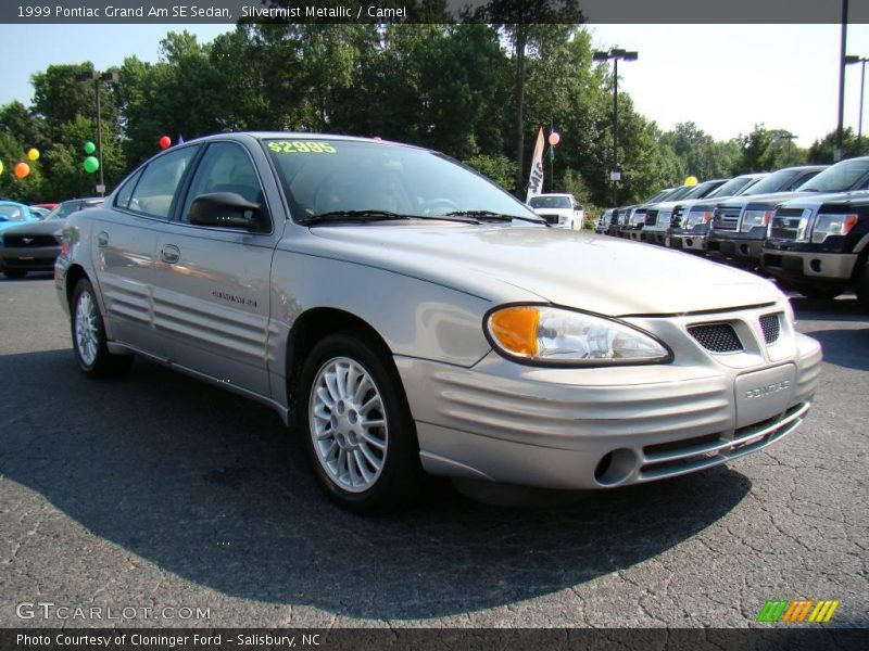 Silvermist Metallic / Camel 1999 Pontiac Grand Am SE Sedan