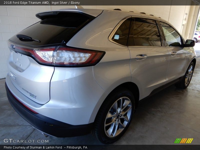 Ingot Silver / Ebony 2018 Ford Edge Titanium AWD