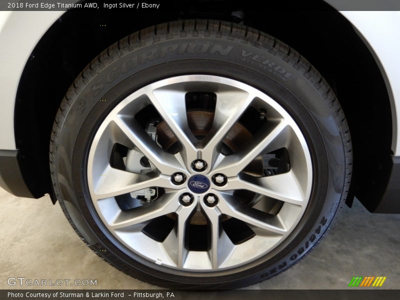 Ingot Silver / Ebony 2018 Ford Edge Titanium AWD