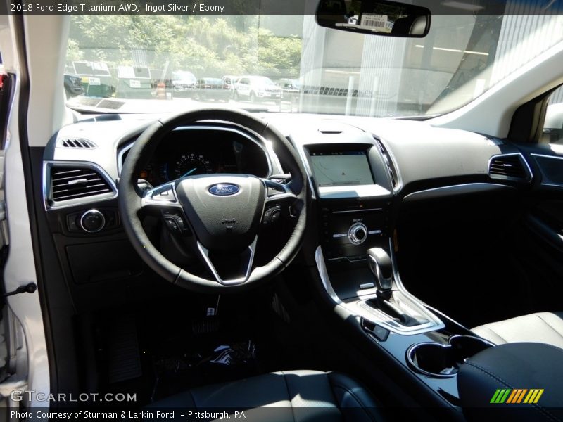 Ingot Silver / Ebony 2018 Ford Edge Titanium AWD