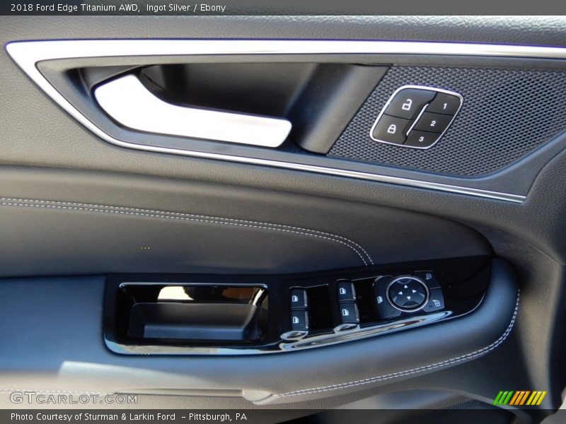 Ingot Silver / Ebony 2018 Ford Edge Titanium AWD