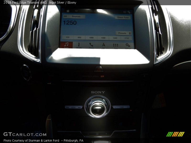 Ingot Silver / Ebony 2018 Ford Edge Titanium AWD