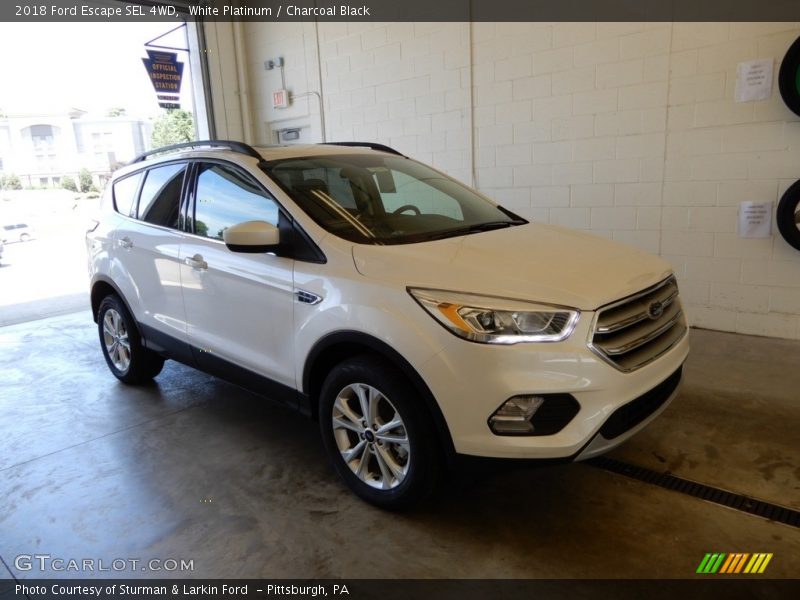 White Platinum / Charcoal Black 2018 Ford Escape SEL 4WD
