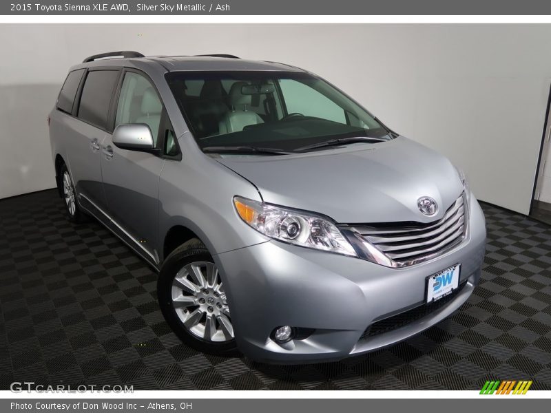 Silver Sky Metallic / Ash 2015 Toyota Sienna XLE AWD