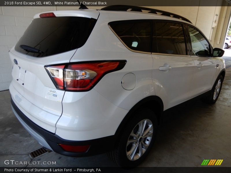 White Platinum / Charcoal Black 2018 Ford Escape SEL 4WD