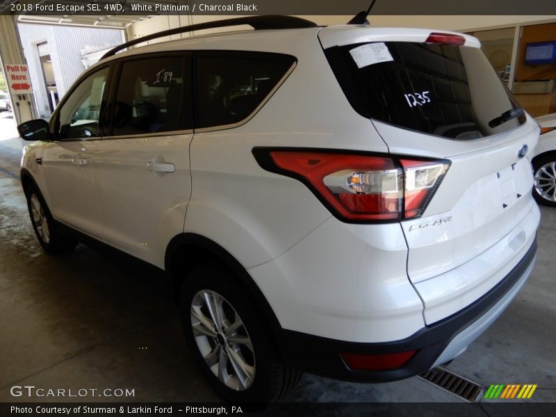 White Platinum / Charcoal Black 2018 Ford Escape SEL 4WD