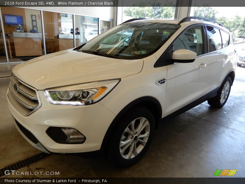 White Platinum / Charcoal Black 2018 Ford Escape SEL 4WD