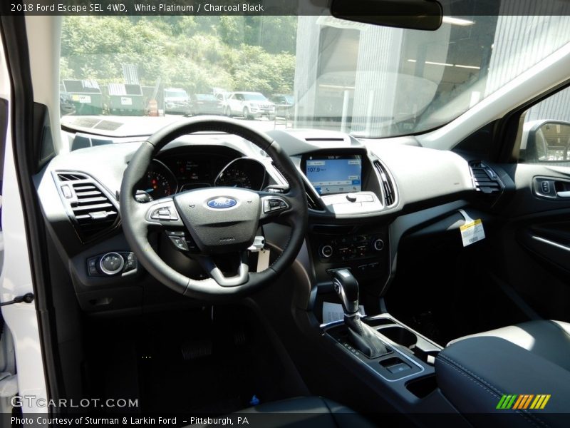 White Platinum / Charcoal Black 2018 Ford Escape SEL 4WD