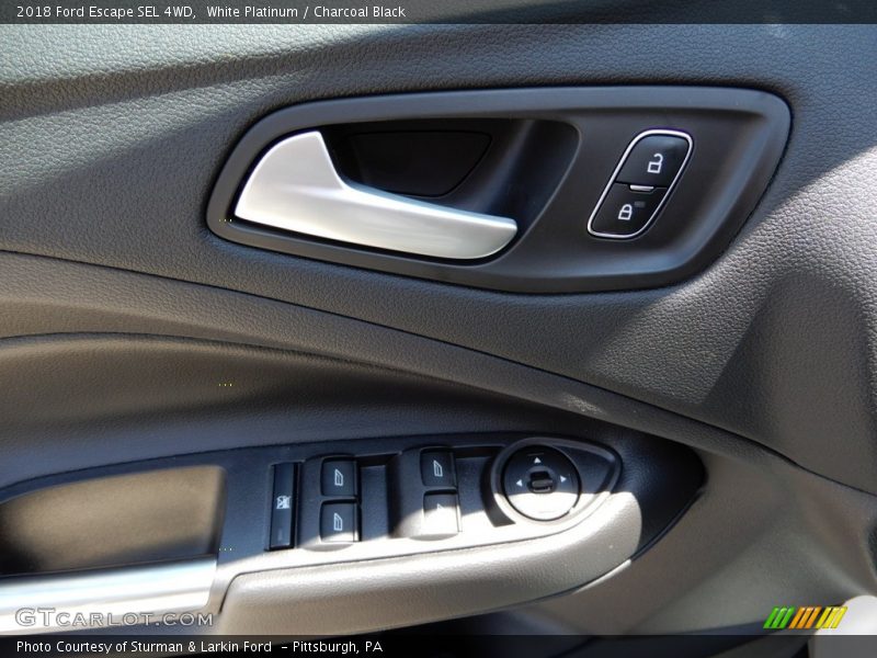 White Platinum / Charcoal Black 2018 Ford Escape SEL 4WD