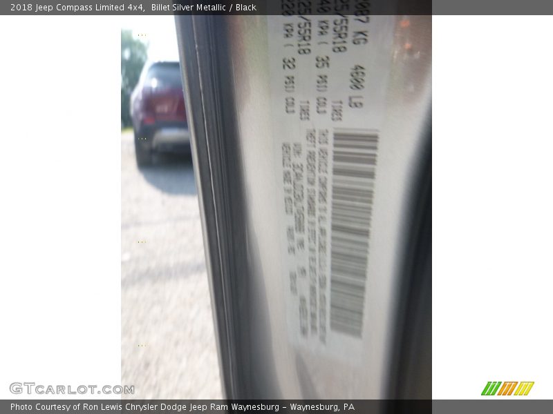 Billet Silver Metallic / Black 2018 Jeep Compass Limited 4x4