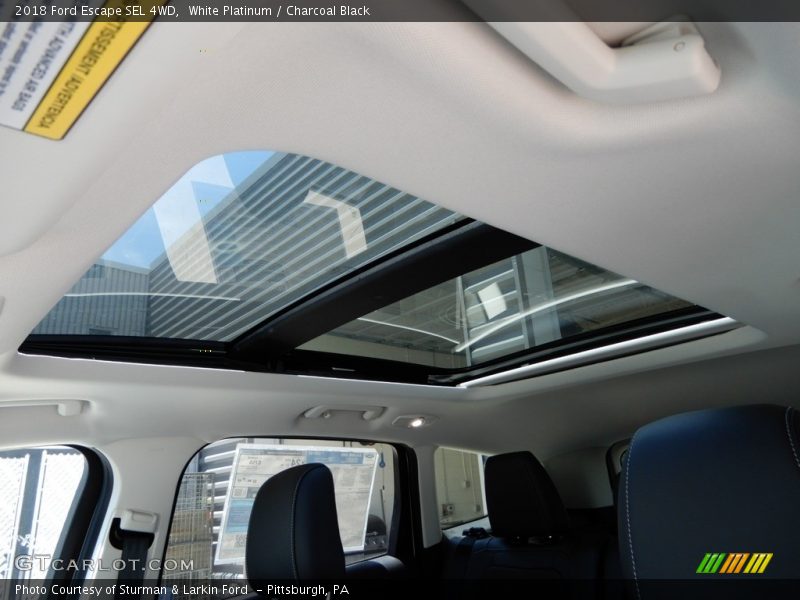 White Platinum / Charcoal Black 2018 Ford Escape SEL 4WD