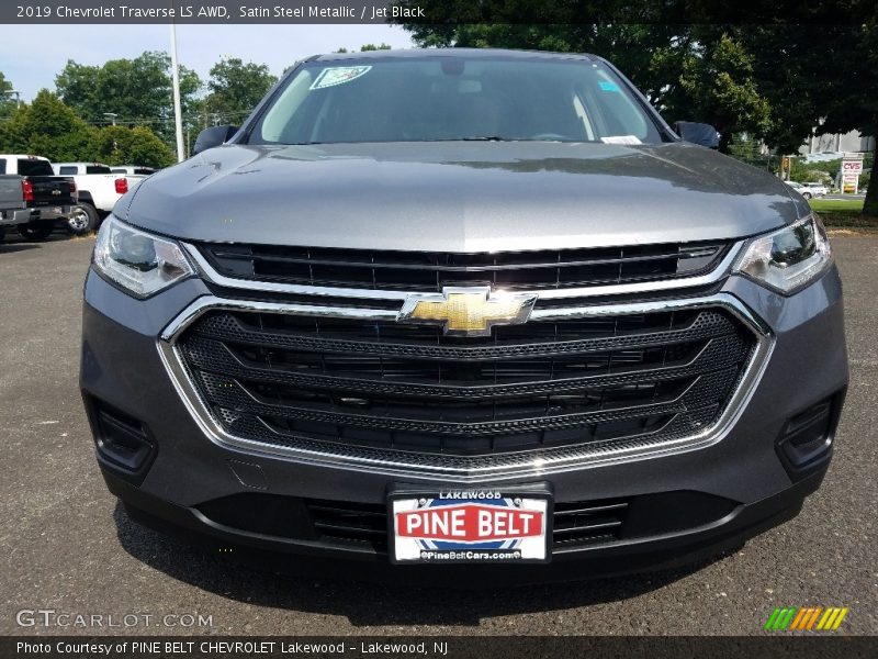 Satin Steel Metallic / Jet Black 2019 Chevrolet Traverse LS AWD