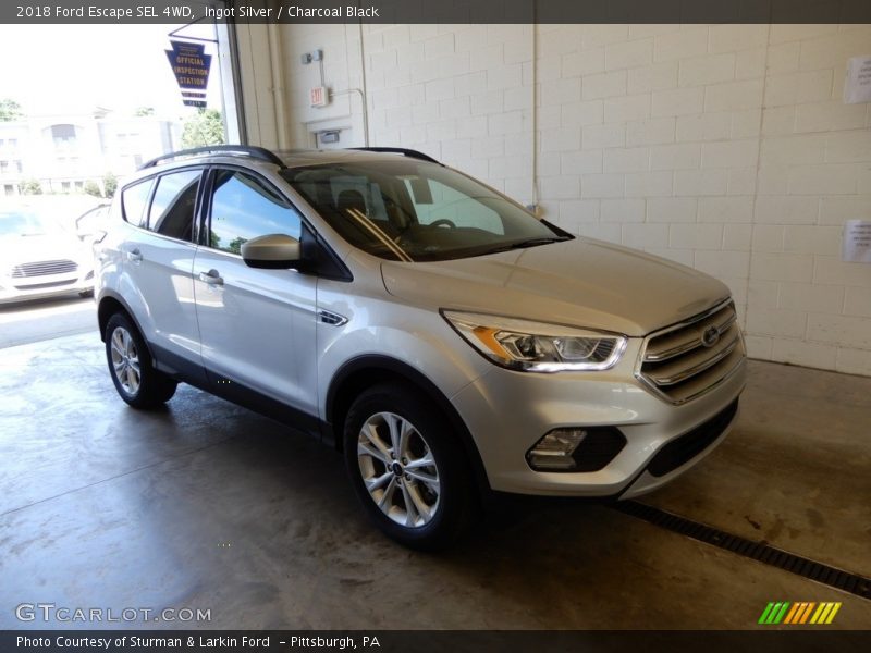 Ingot Silver / Charcoal Black 2018 Ford Escape SEL 4WD