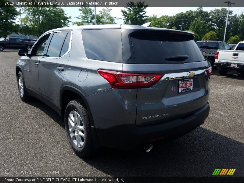 Satin Steel Metallic / Jet Black 2019 Chevrolet Traverse LS AWD