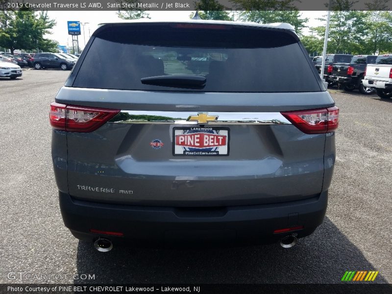 Satin Steel Metallic / Jet Black 2019 Chevrolet Traverse LS AWD