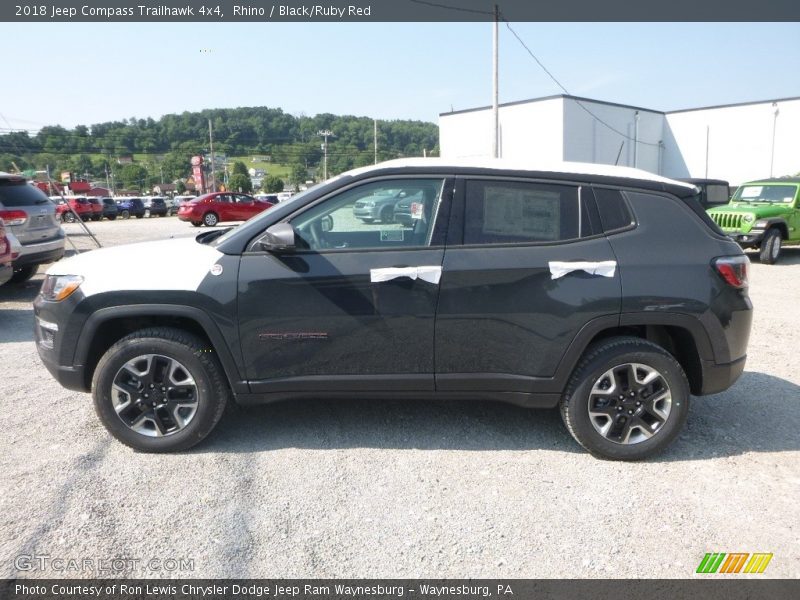 Rhino / Black/Ruby Red 2018 Jeep Compass Trailhawk 4x4