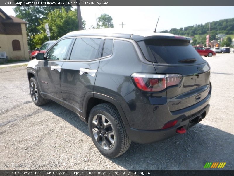 Rhino / Black/Ruby Red 2018 Jeep Compass Trailhawk 4x4