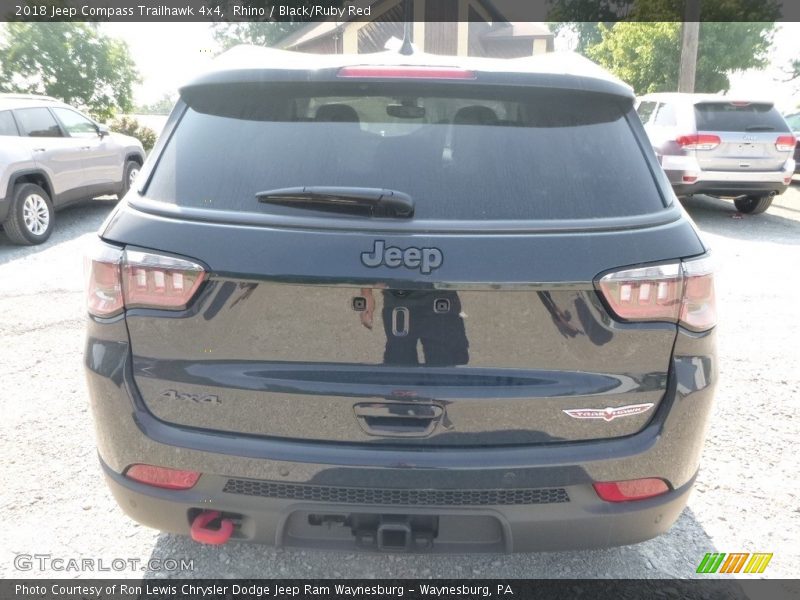 Rhino / Black/Ruby Red 2018 Jeep Compass Trailhawk 4x4