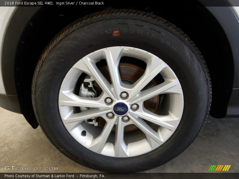 Ingot Silver / Charcoal Black 2018 Ford Escape SEL 4WD