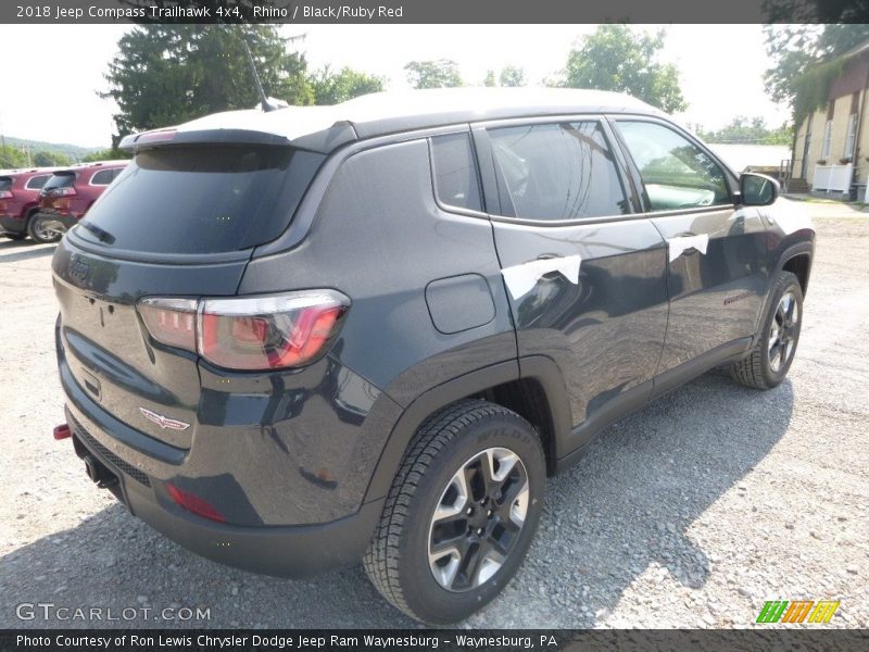 Rhino / Black/Ruby Red 2018 Jeep Compass Trailhawk 4x4