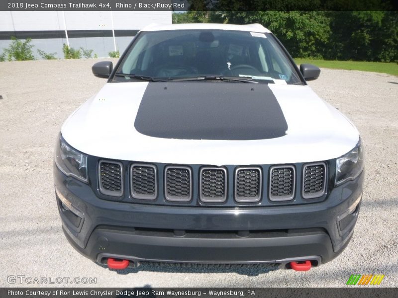 Rhino / Black/Ruby Red 2018 Jeep Compass Trailhawk 4x4