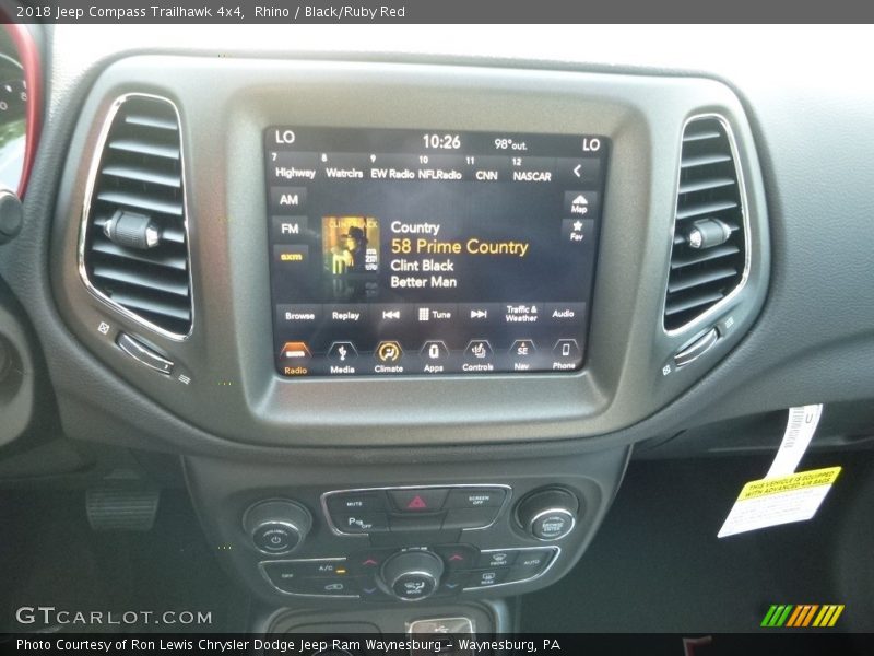 Rhino / Black/Ruby Red 2018 Jeep Compass Trailhawk 4x4