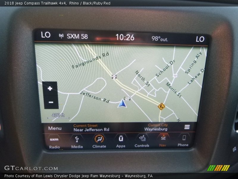 Rhino / Black/Ruby Red 2018 Jeep Compass Trailhawk 4x4