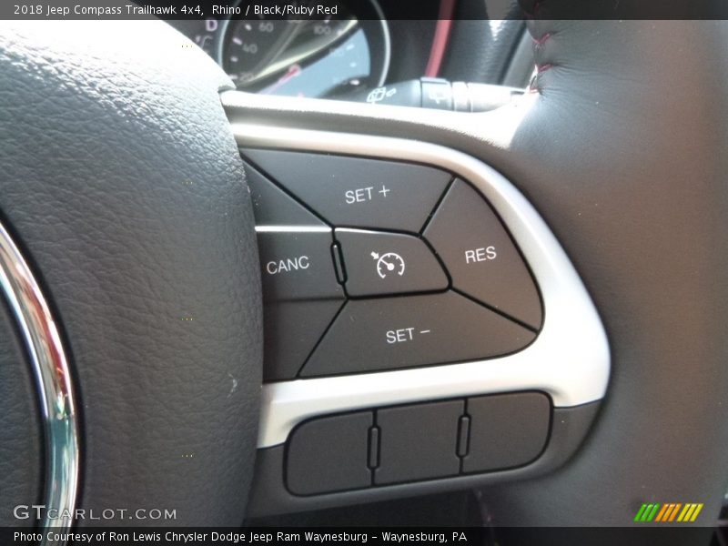 Rhino / Black/Ruby Red 2018 Jeep Compass Trailhawk 4x4