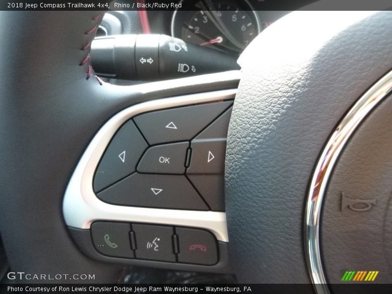 Rhino / Black/Ruby Red 2018 Jeep Compass Trailhawk 4x4
