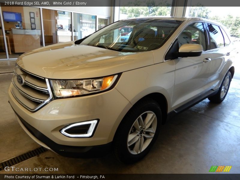 White Gold / Ebony 2018 Ford Edge SEL AWD