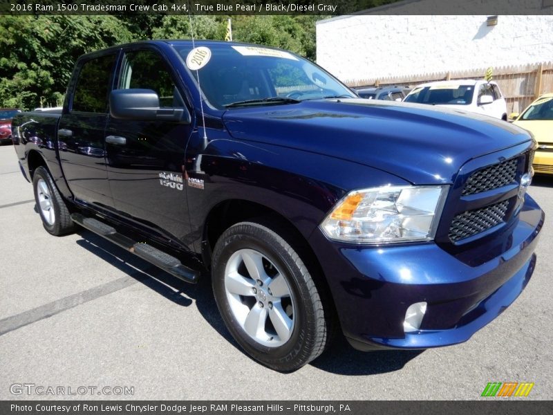 True Blue Pearl / Black/Diesel Gray 2016 Ram 1500 Tradesman Crew Cab 4x4