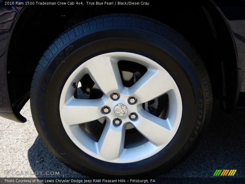 True Blue Pearl / Black/Diesel Gray 2016 Ram 1500 Tradesman Crew Cab 4x4