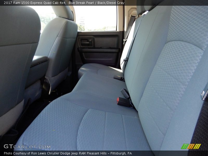 Blue Streak Pearl / Black/Diesel Gray 2017 Ram 1500 Express Quad Cab 4x4