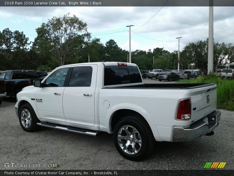 Bright White / Black 2018 Ram 1500 Laramie Crew Cab