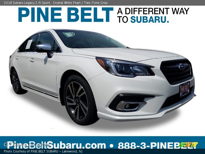 Crystal White Pearl / Two-Tone Gray 2018 Subaru Legacy 2.5i Sport