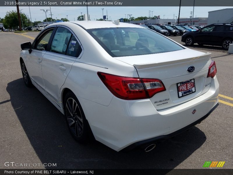 Crystal White Pearl / Two-Tone Gray 2018 Subaru Legacy 2.5i Sport