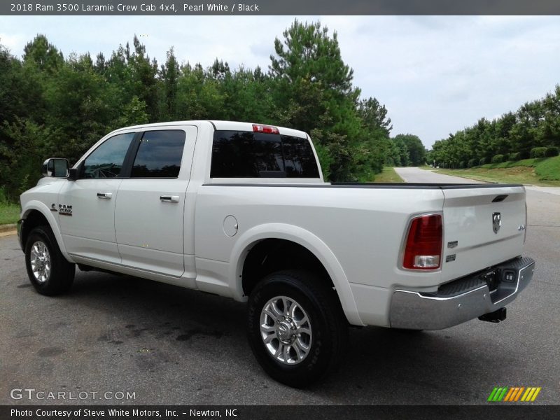 Pearl White / Black 2018 Ram 3500 Laramie Crew Cab 4x4