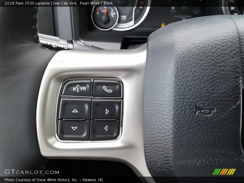 Pearl White / Black 2018 Ram 3500 Laramie Crew Cab 4x4