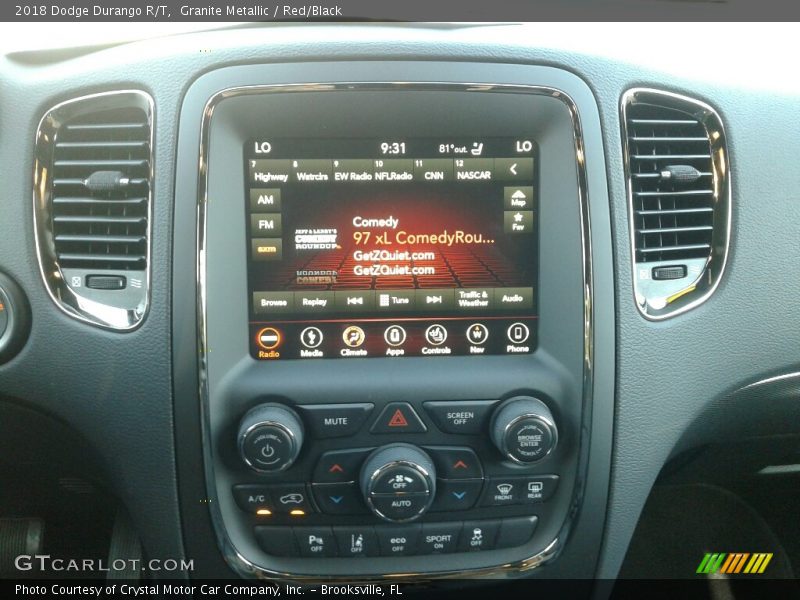 Granite Metallic / Red/Black 2018 Dodge Durango R/T