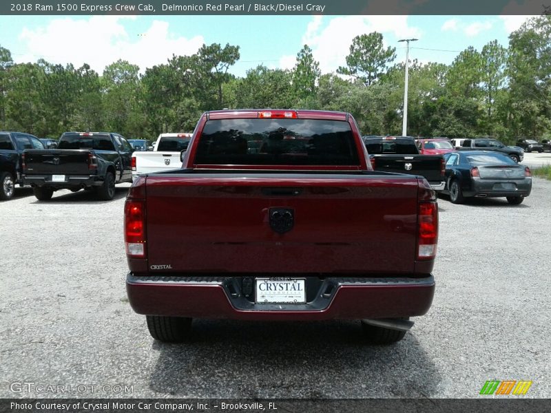 Delmonico Red Pearl / Black/Diesel Gray 2018 Ram 1500 Express Crew Cab