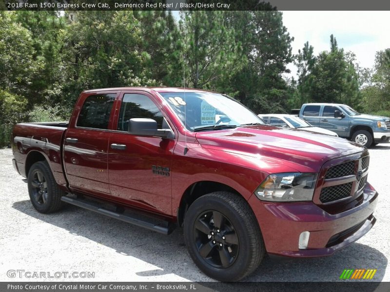 Delmonico Red Pearl / Black/Diesel Gray 2018 Ram 1500 Express Crew Cab