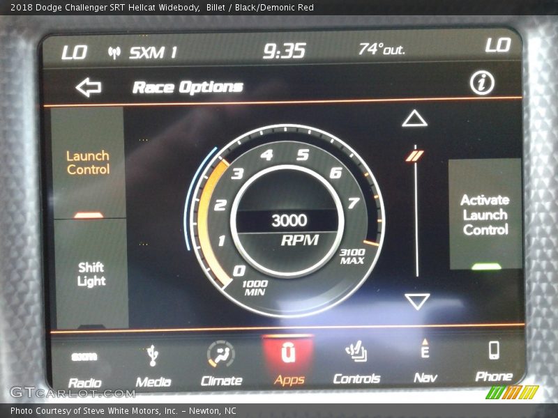Controls of 2018 Challenger SRT Hellcat Widebody