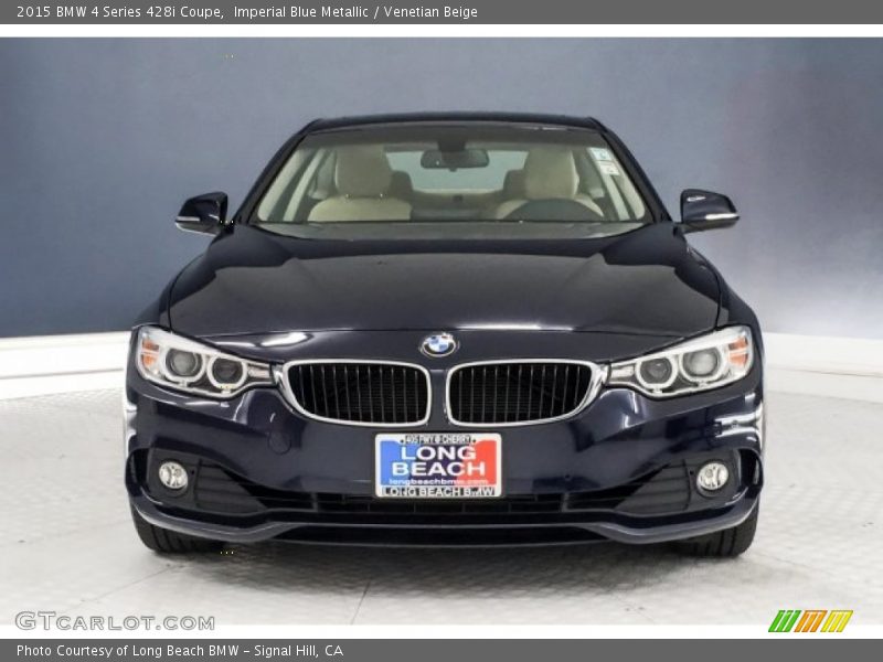 Imperial Blue Metallic / Venetian Beige 2015 BMW 4 Series 428i Coupe