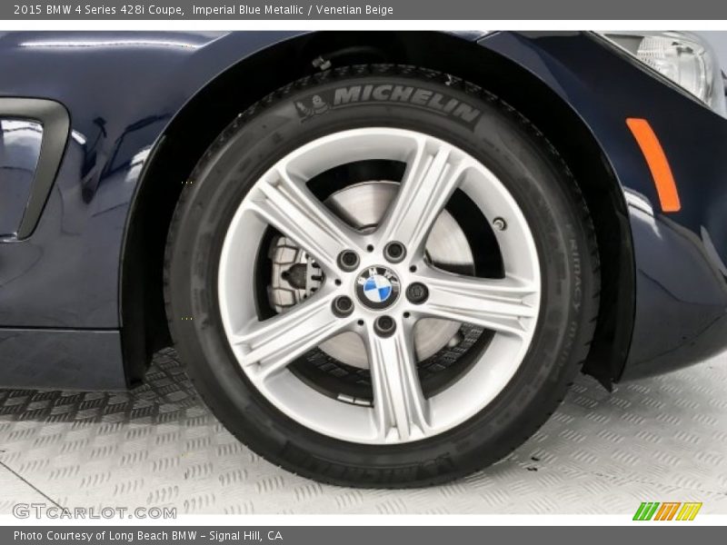 Imperial Blue Metallic / Venetian Beige 2015 BMW 4 Series 428i Coupe