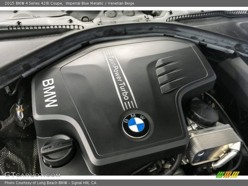 Imperial Blue Metallic / Venetian Beige 2015 BMW 4 Series 428i Coupe