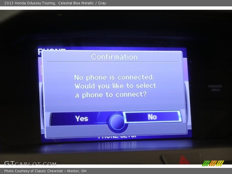 Celestial Blue Metallic / Gray 2013 Honda Odyssey Touring
